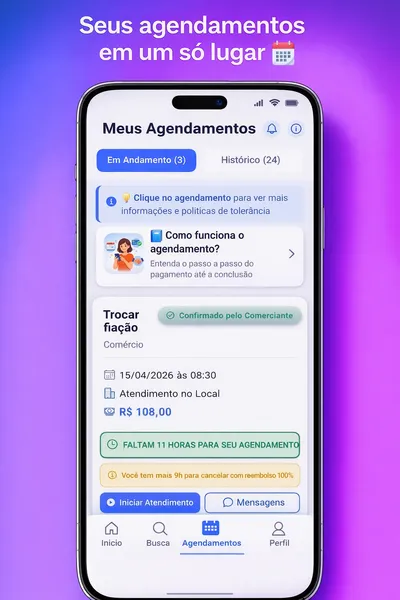 Seus agendamentos em um só lugar