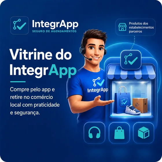 Vitrine do IntegrApp: compre pelo app e retire no comércio